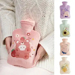 500/1000ML simpatico cartone animato peluche bottiglia di acqua calda scaldamani borsa dell'acqua scaldamani riempito borse di acqua calda portatili antideflagranti