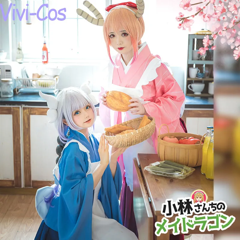 

Vivi-Cos Anime Miss Kobayashi's Dragon Maid Toru/Kanna Kamui Cosplay Costume Sweet Maid Dress Halloween Role Play Party New