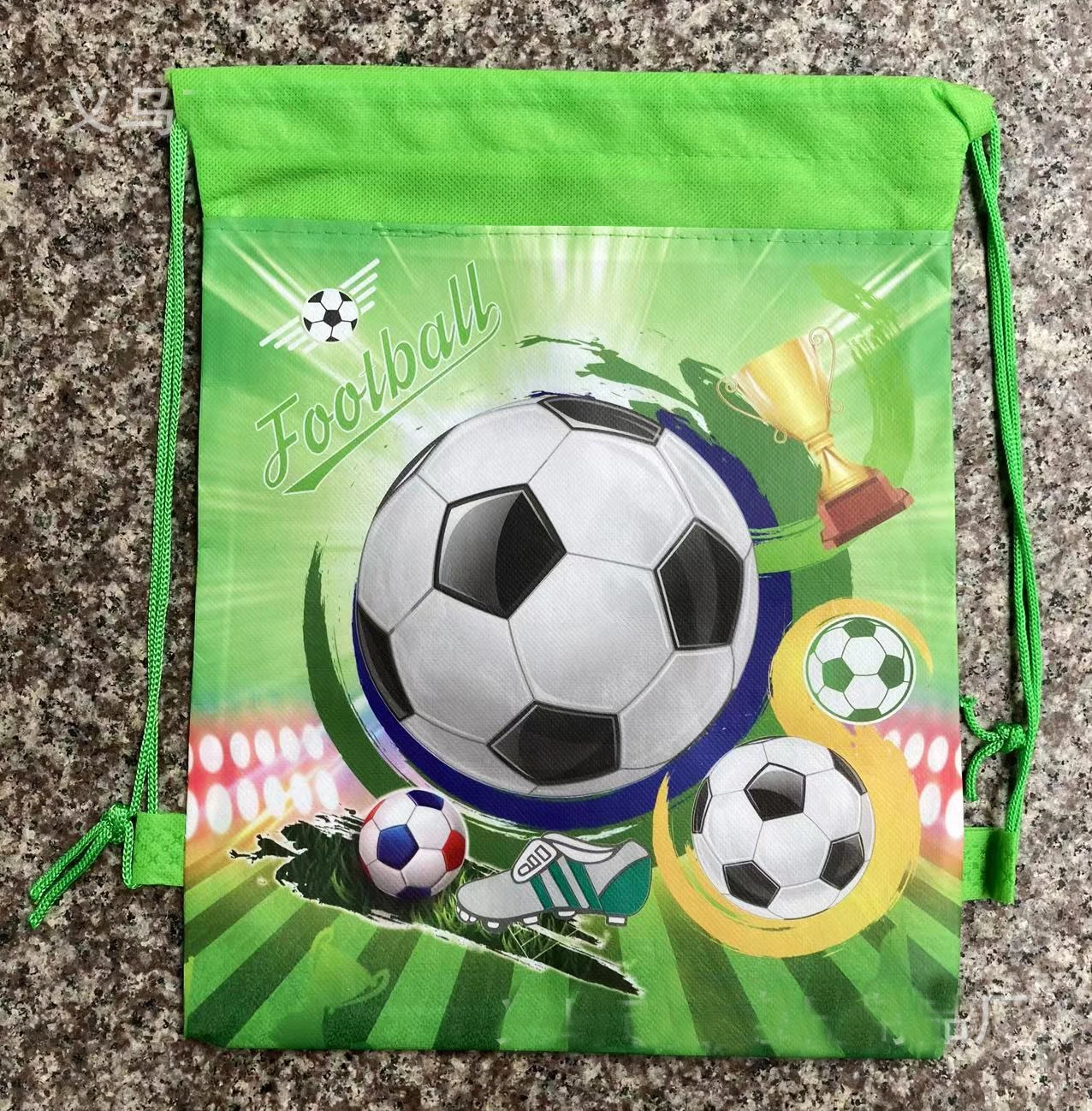 어린이 축구 가방 Drawstring 파티 스포츠 스토리지 축구 배낭 공 홀더 피트니스 부직포 휴대용 스포츠 배낭