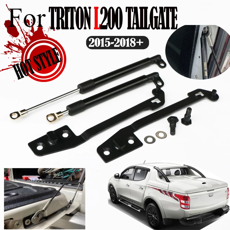 A Pair For Mitsubishi TRITON L200 MR 2015-2023 New Car Rear Tailgate Slow Down Support Rod Lift Strut Bar Gas Shock Damper