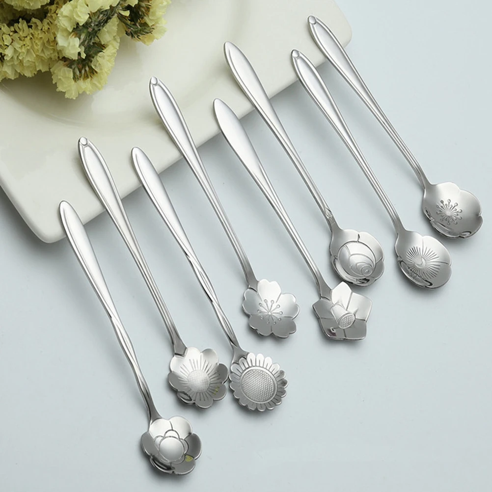 

Durable Flower Spoon RustProof Stainless Steel Coffee Tea Spoons With Impeccable Craftsmanship For Everyday Use