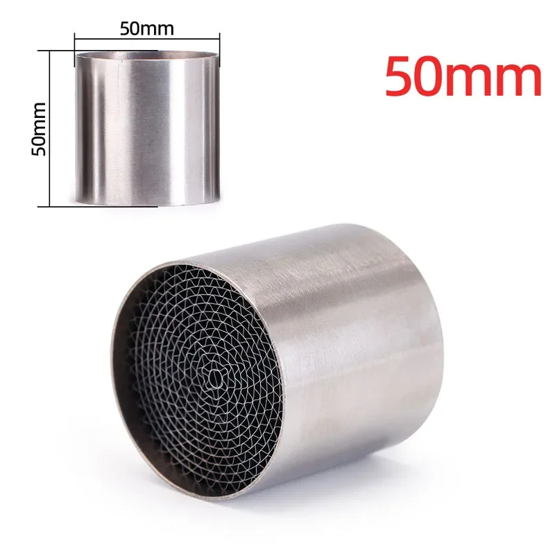 Universal Motorcycle Exhaust 48mm 50mm 53mm Honeycomb DB Killer Reduce Noise High Torque At Low Speed Gas Purification Treatment