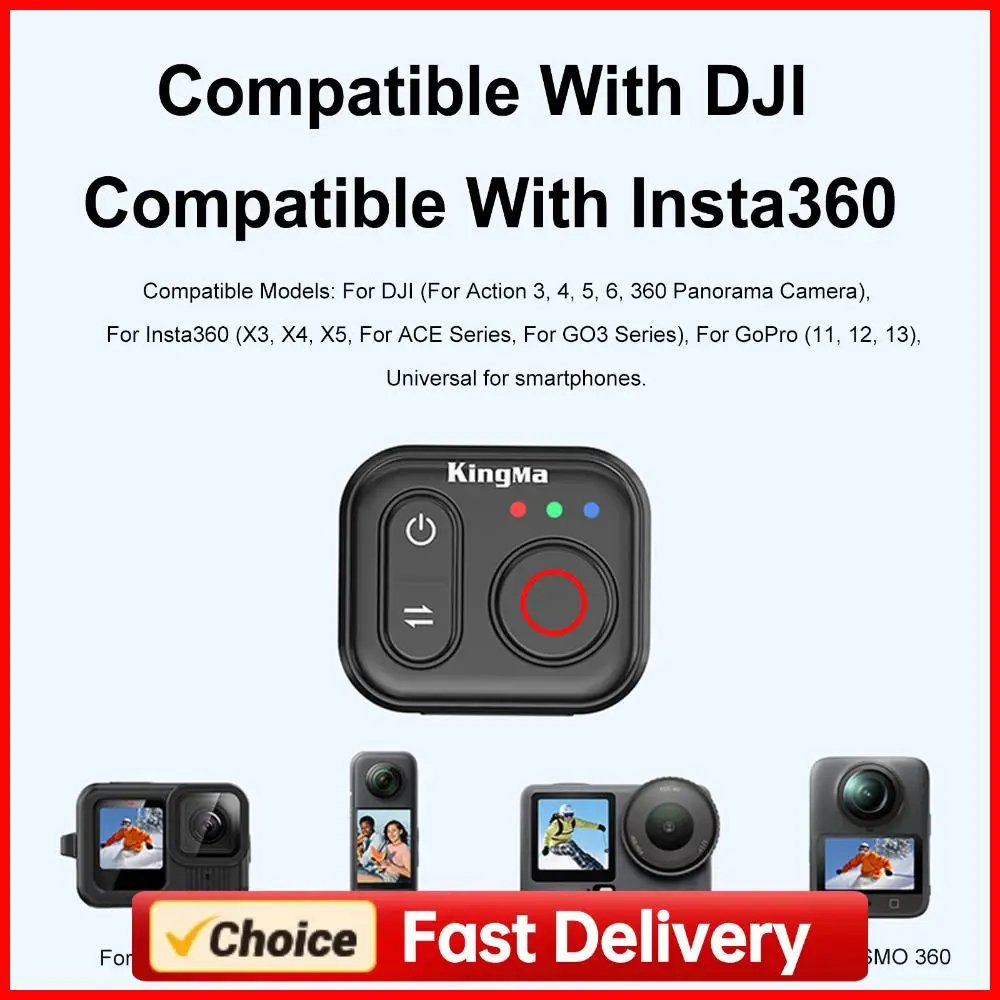 

Водонепроницаемый мини-контроллер BT для экшн-камер, аксессуары для Osmo 360/Action 6/5 Pro/4, X5/X4/X3