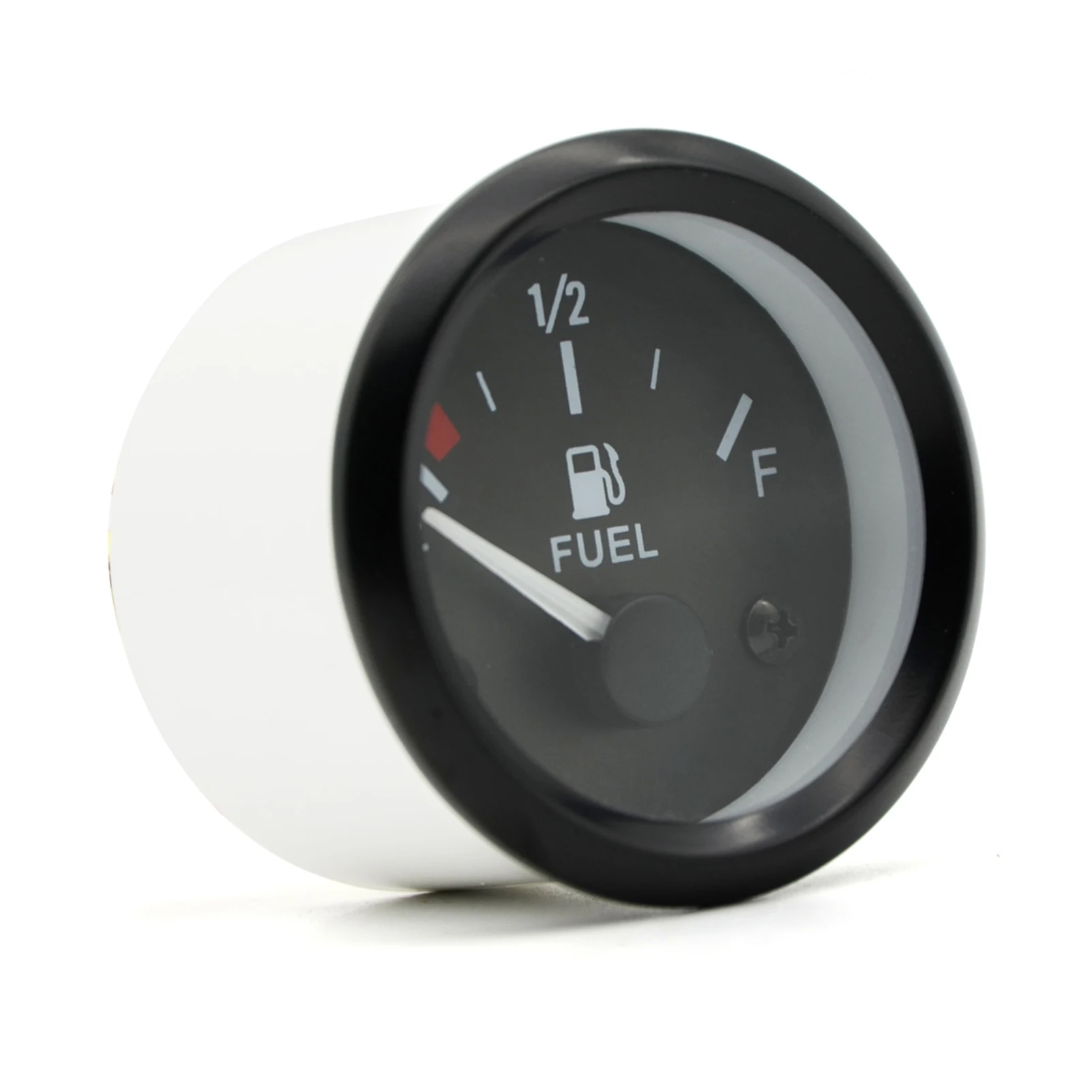 2'' 52mm Fuel Level Gauge, Pointer 12V Car Fuel Tank Meter with LED Backlight Rim Automotive Gauges with Fittings