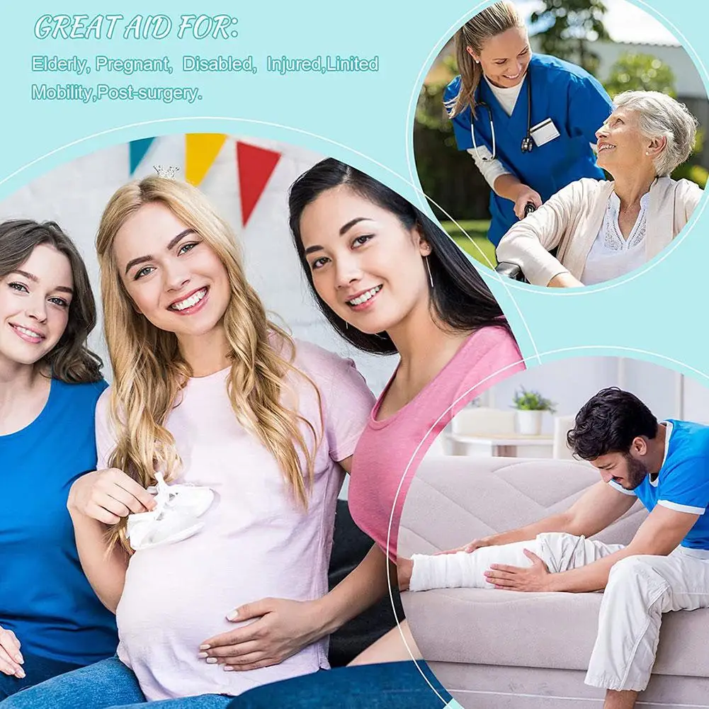 

Sock Aid Device No Bending Sock Helper For Elderly Pregnant Women 80cm Pull Rope Sock Assist Tool With Non-Slip Foam Handle M5M0