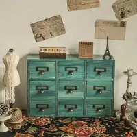 Caja de madera de tres capas retro