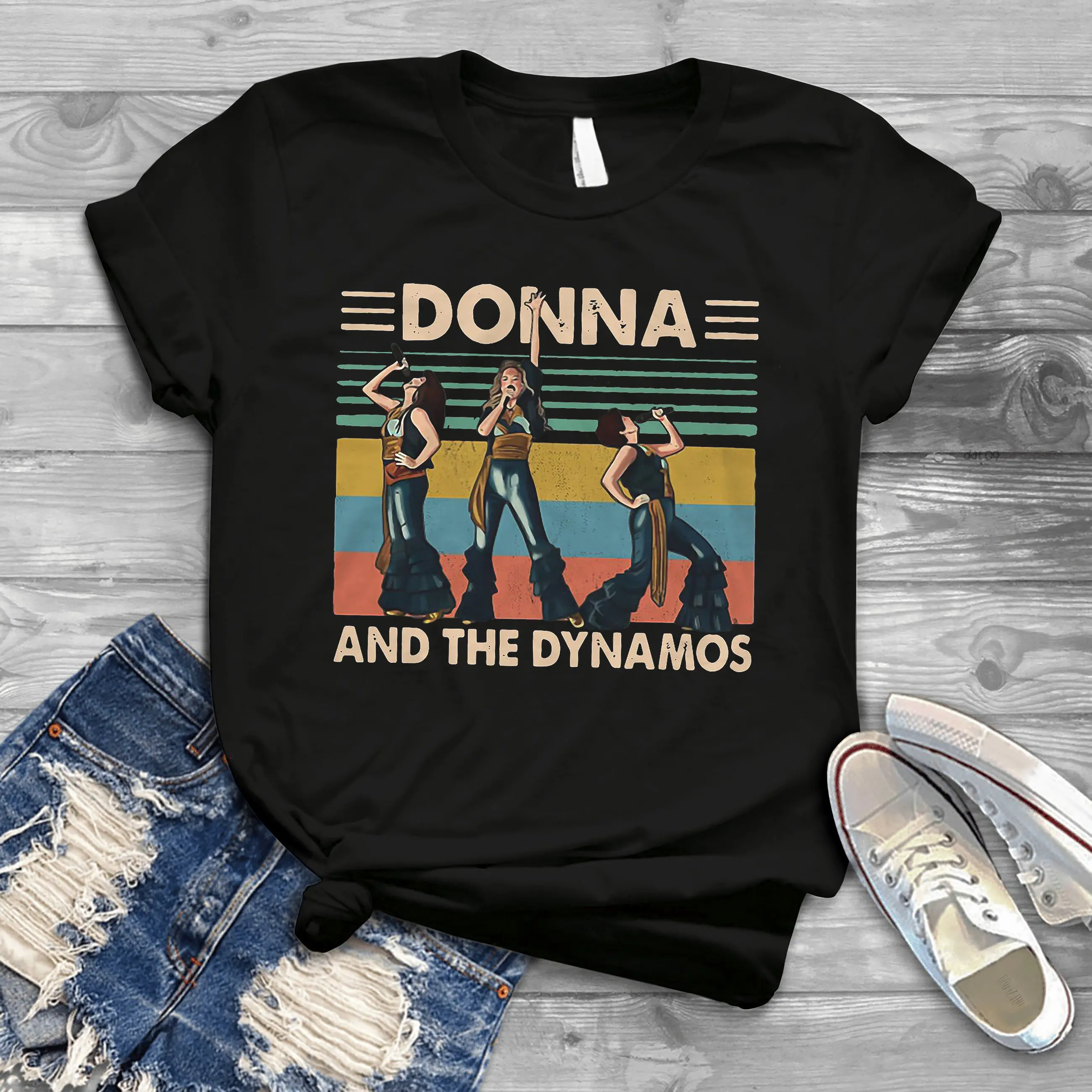 Donna And The Dynamos Vintage T-Shirt, Mamma Mia Music Shirt, Gift Tee For You And Your Friends