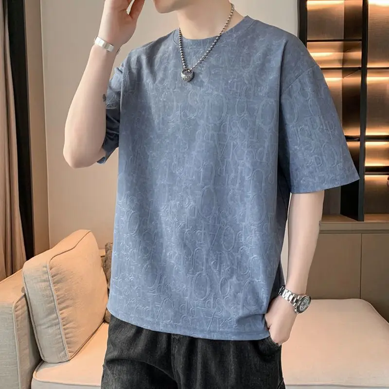 

Man Tee Shirts Loose Plain Top Aesthetic Clothing T Shirt for Men Cheap Clothes Harajuku Chic Korean Original Funny Y2k Popular