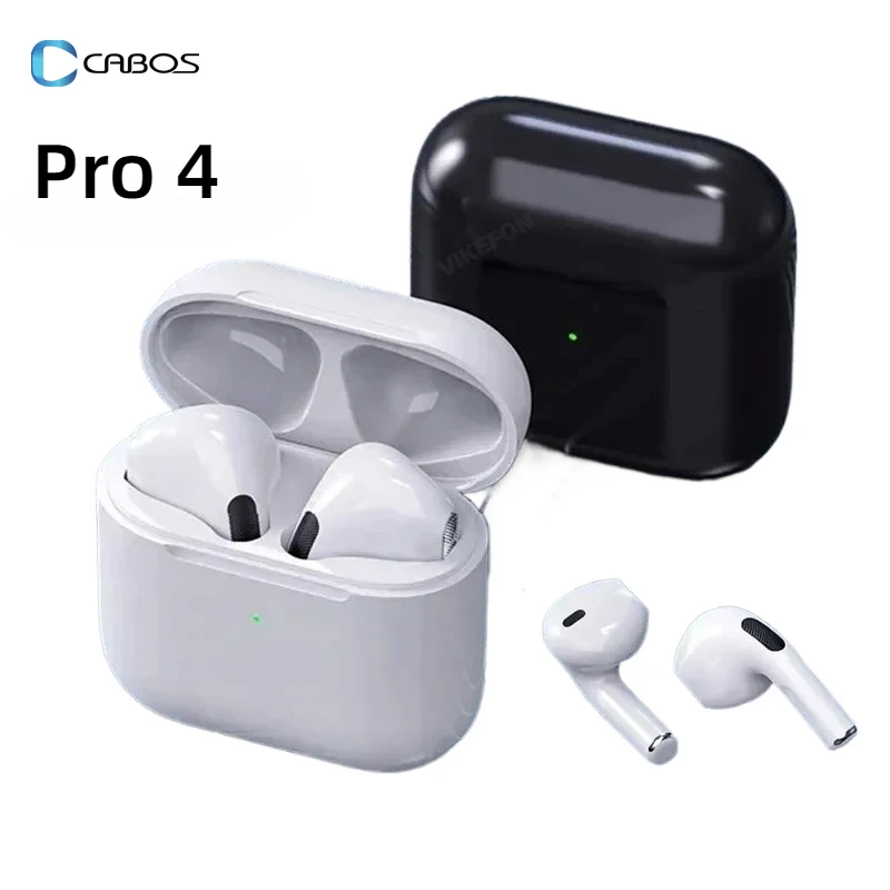 Pro4 TWS Bluetooth Earphone 9D Stereo Wireless Headphone in-Ear HiFi Earbud HandsFree Headset with Microphone for Xiaomi IPhone