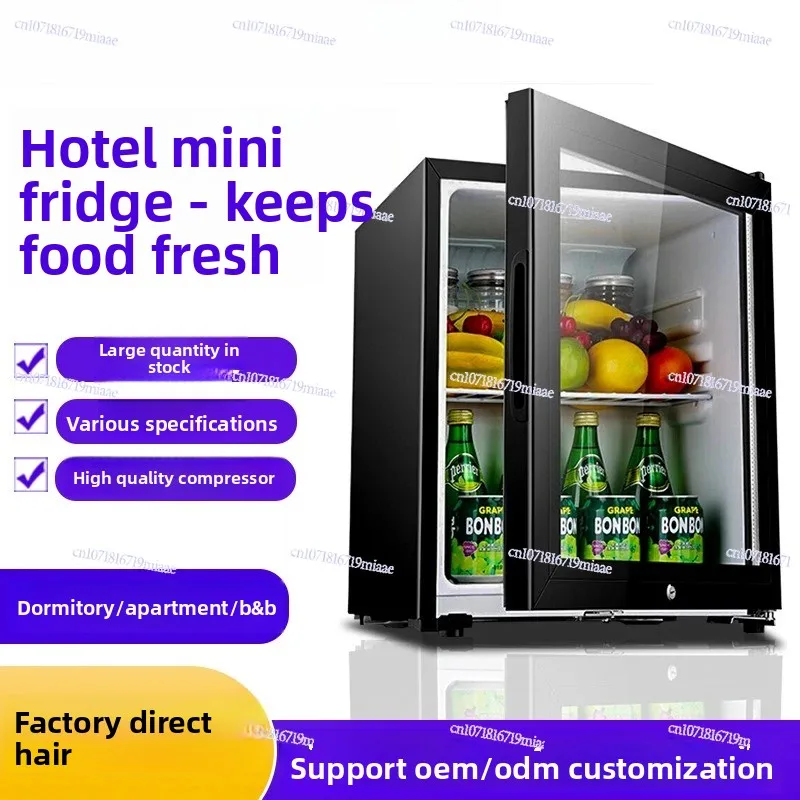 ثلاجة صغيرة، بار ثلج مبرد للفندق، فريزر صغير، باب شفاف، خزانة نبيذ للثلاجة، فندق صامت صغير #1