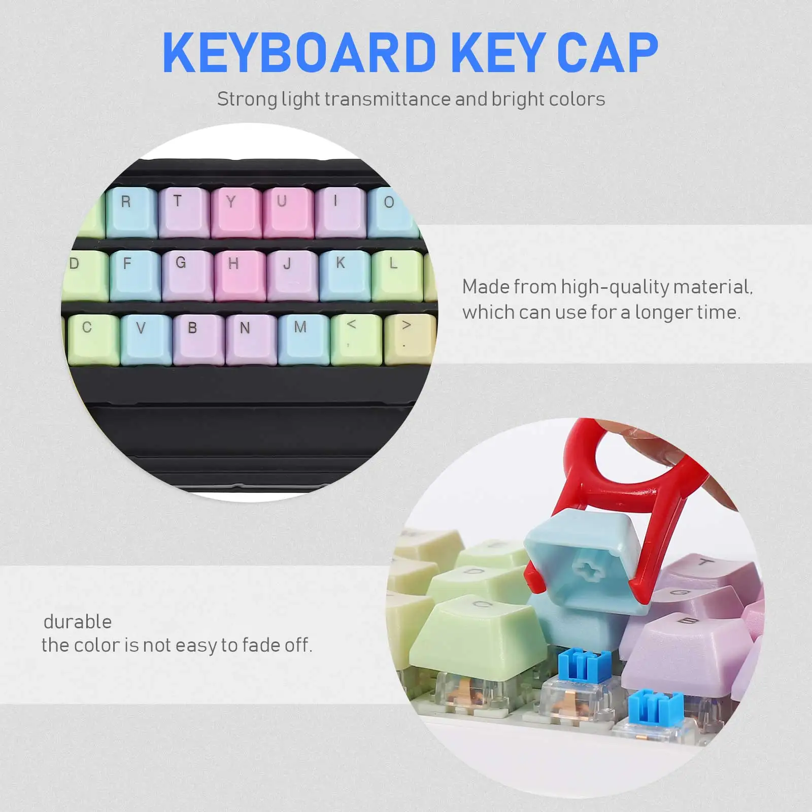 

1 set Keycaps Cherry Cross Axes Mechanical Keyboard ABS Colorful Dust Protector Durable Easy Install Unisex Premium Accessories