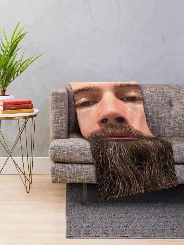 Nick The Beard Mullen Throw Blanket bed plaid fluffy Giant Sofa blankets and throws Blankets