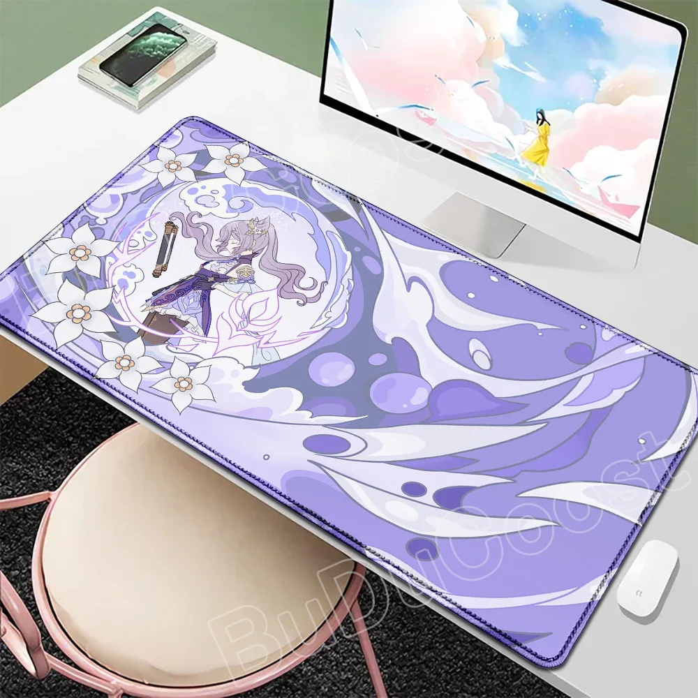 Mice Mat Genshin Impact Liyue Desk Mat Anime Mouse Pad Pretty Yelan Tartaglia Keqing Yanfei MousePad Non-slip Keyboard Mousepads
