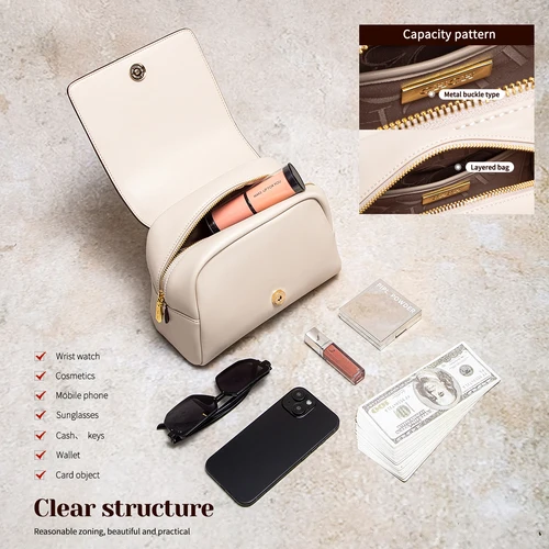 Imagen 2 del producto CHCH Bolso de hombro para mujer, novedad de verano, bolso cruzado rosa, funda con tapa magnética, bolso de viaje para mujer