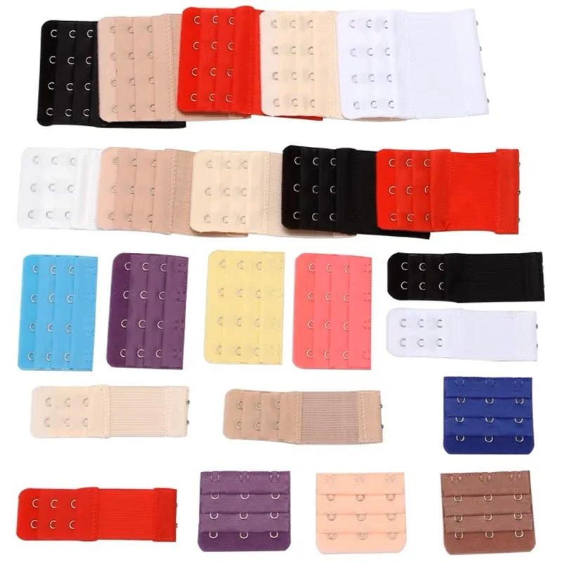 10/1pcs Bra Extenders Straps for Women Adjustable Belt Buckle Nylon Elastic Bra Extension Strap Hooks Clip Underwear Accessories