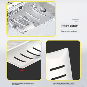 304 Edelstahl Selbstklebende Seife an der Wandstütze Badezimmerstütze Rostless Rost Test festgelegt 8 Hauptverkäufe Edelstahl -Wandseifentür - №7