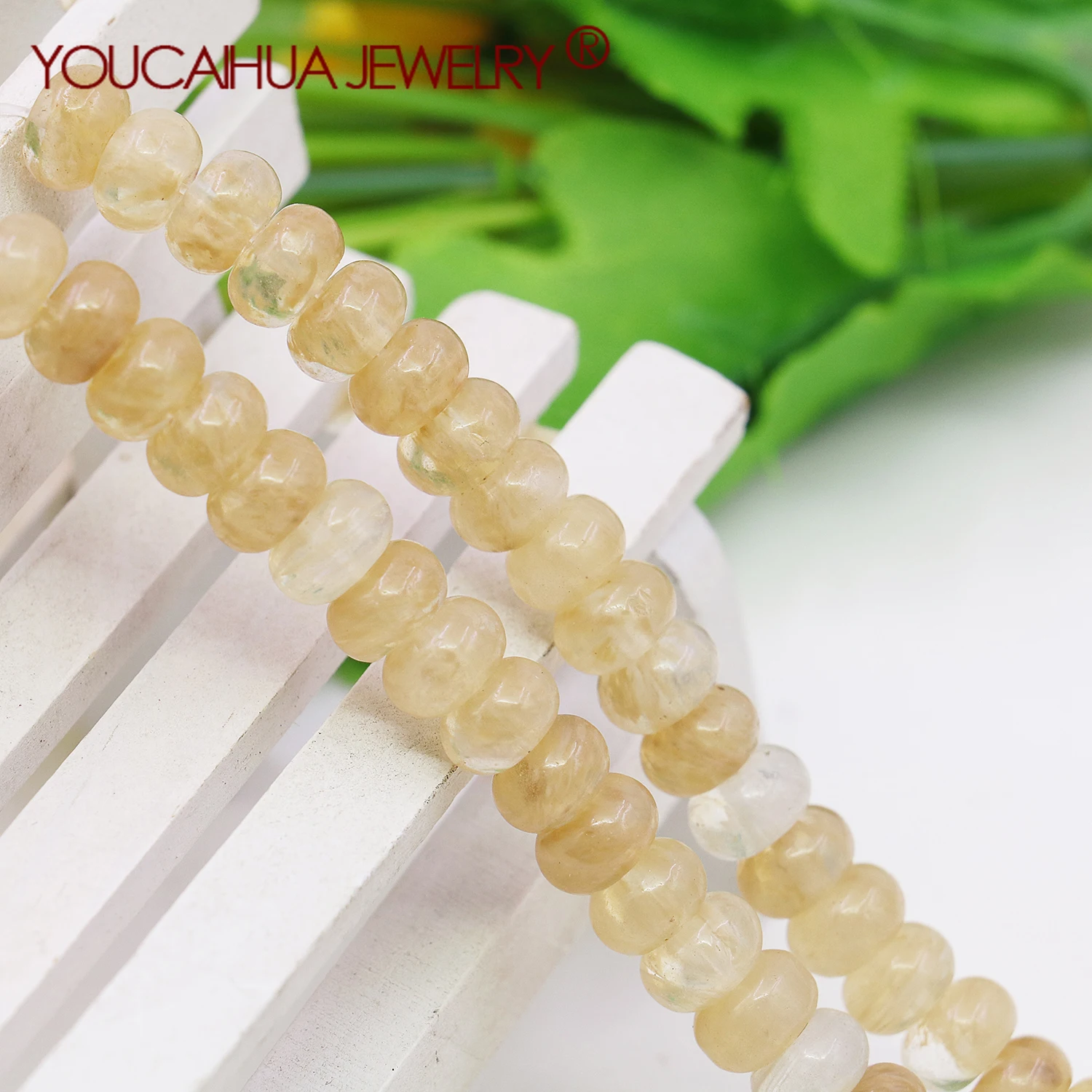 5x8mm Natural Yellow Crystal Abacus Loose Beads DIY Stone,Transparent Patterned Jewelry Making, Women's Gift Necklace/bracelet