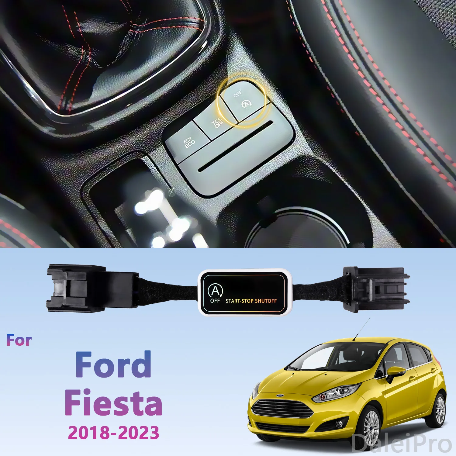 Desactivador de Arranque y Parada Automática para Ford Fiesta 2018-2021 2022 2023, Dispositivo de Desactivación del Sistema de Parada y Arranque Automático del Motor, Sensor de Control, Conector