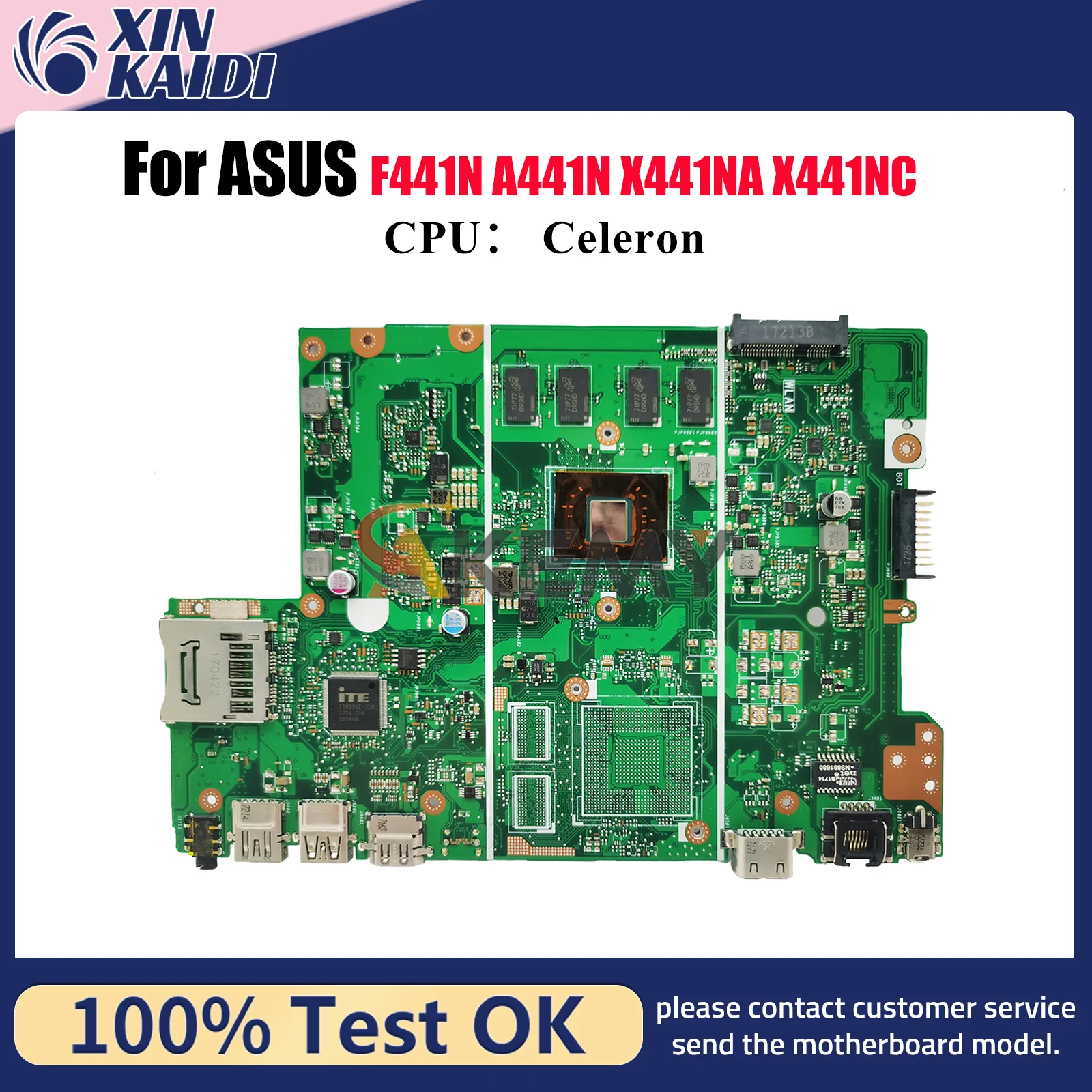 

X441NA Материнская плата для ноутбука ASUS VivoBook X441NA X441N A441N X441NC F441N Материнская плата с процессором Celeron 100% тестирование ОК быстрая доставка