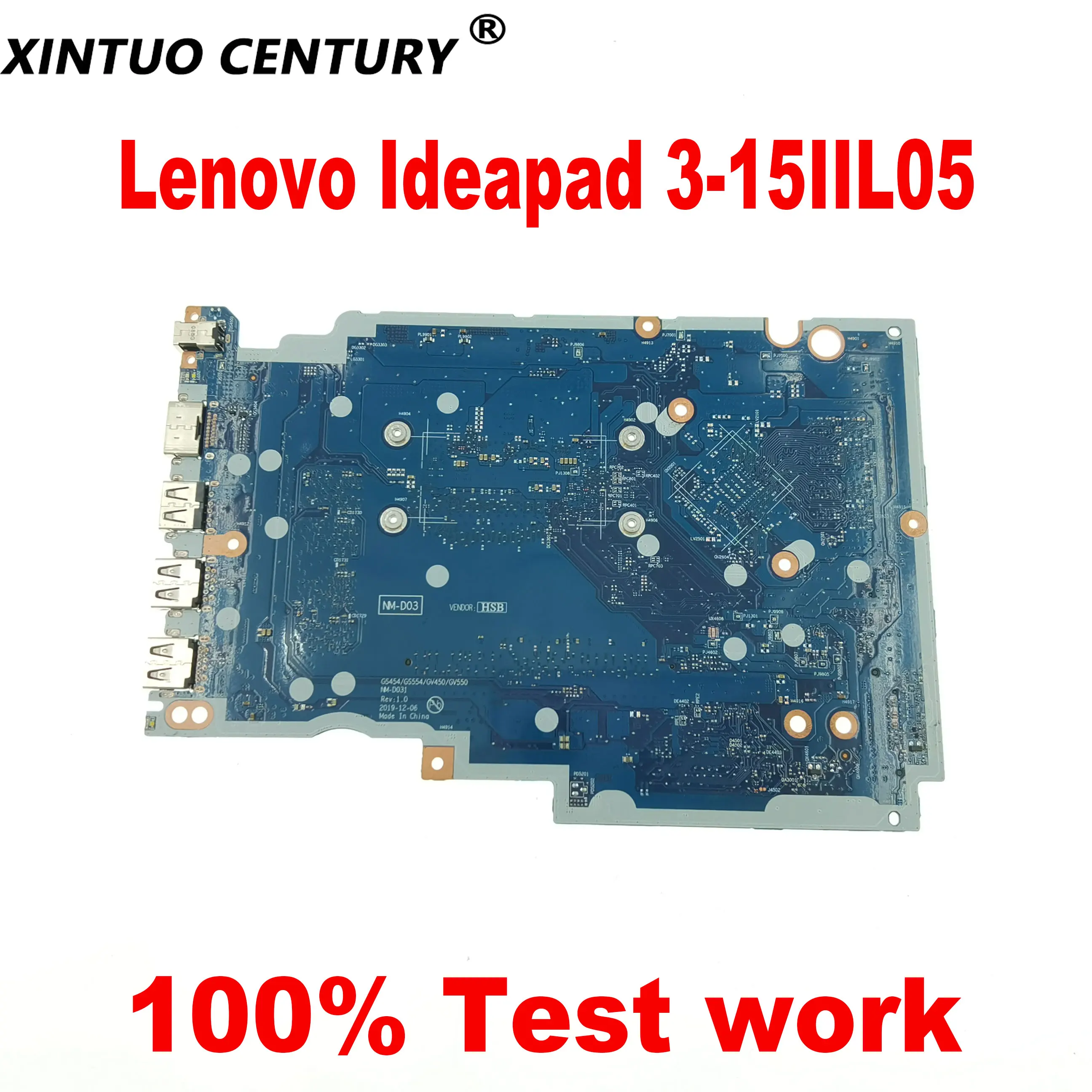 NM-D031 motherboard for Lenovo Ideapad 3-15IIL05 laptop motherboard with i3 i5 i7-10th Gen CPU 4GB RAM DDR4 100% test work