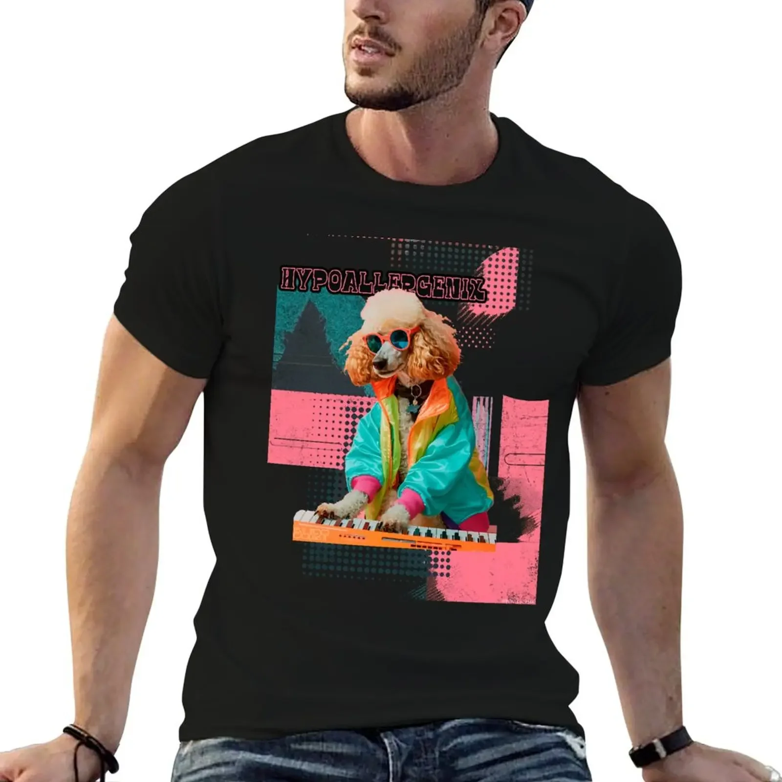 DJ Hypoallergenix Poodle Dog Band Shirt by Blirt T-Shirt tees funny meme t-shirts custom t-shirts mens big and tall t shirts