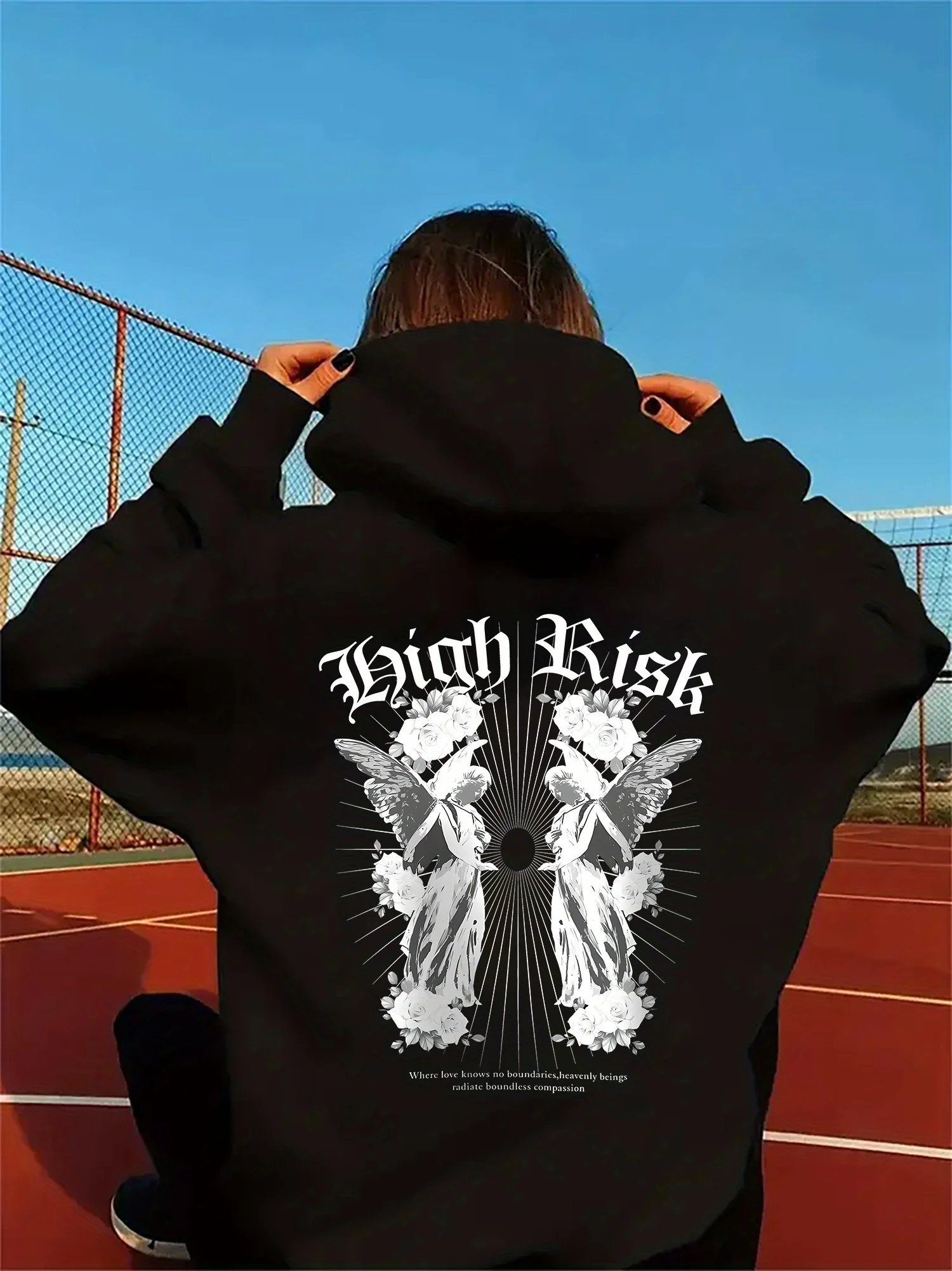 

Angel Graphic Printing Autumn and Winter Cotton Men's and Women's Hoodies Casual Outdoor Street Sports Training Brand Trend