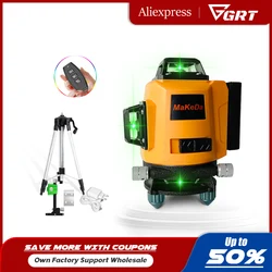 12/16 Lines Laser Level Green Line Self-Leveling 360 Horizontal And Vertical Super Powerful Laser Level with Rotating Base