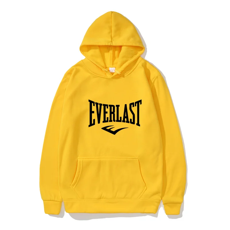 EVERLAST Men\'s Hoodies Long Sleeve Casual Printing Sweatshirt New Autumn winter Hip Hop Pullover Sports Top Male Hooded Sweatshi