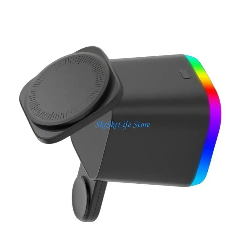 

E65E Multifunction Phone Earphone Watch Charging Stand 15W Wireless Charging Station with Adjustable Light