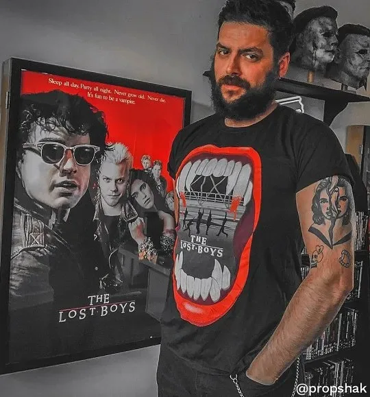 The Lost Boys صورة ظلية قميص أسود الرجال النساء المتضخم Y2k عادية القطن الرجال الملابس النسائية عالية الجودة تي شيرت بلايز