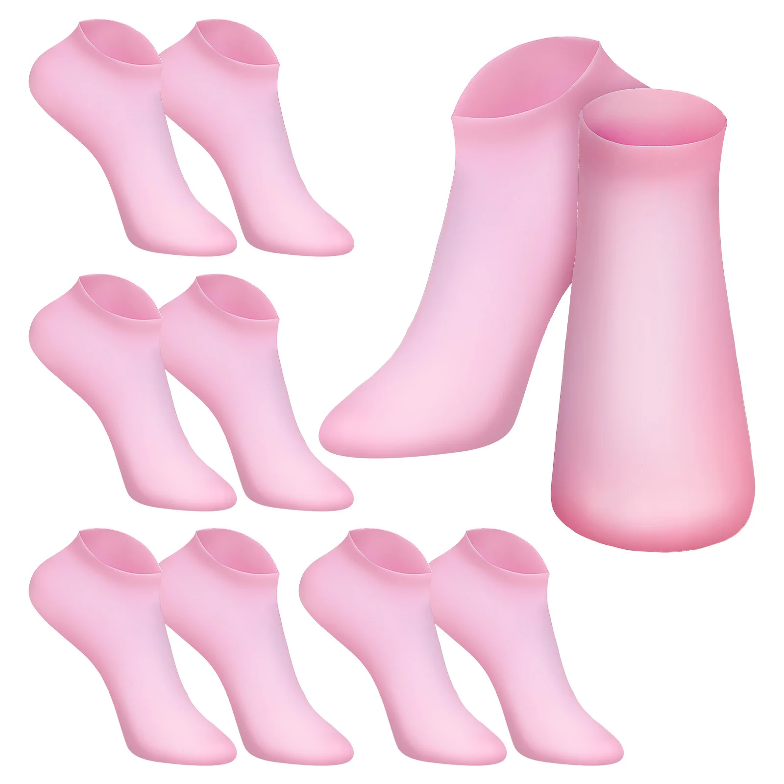 

5 Pairs Socks Moisturizing Gel Socks Women Foot Moisturizing Feet Spa Tools Soft Elastic Travel Home Use