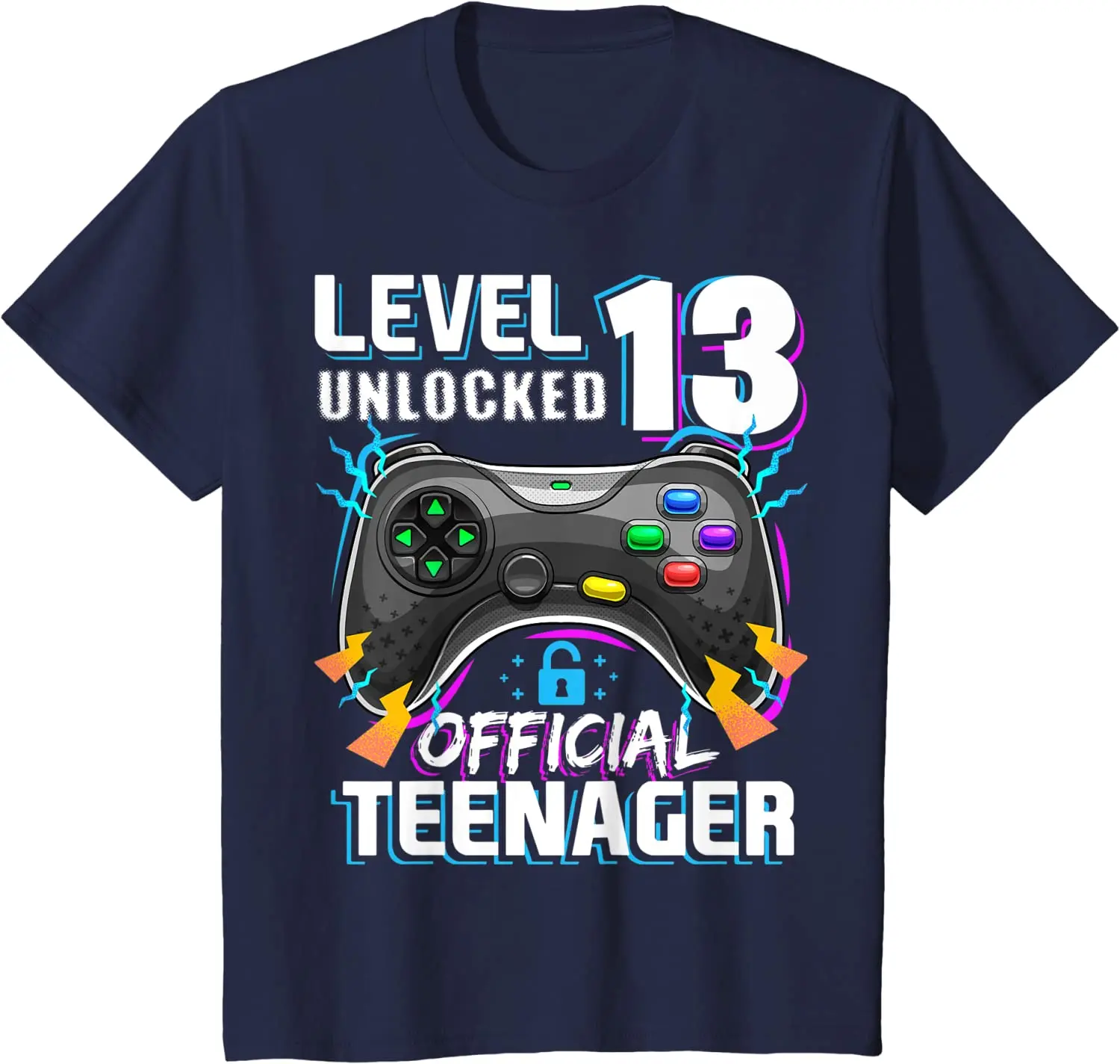 Level 13 Unlocked Official Teenager Video Game 13th Birthday T-Shirt