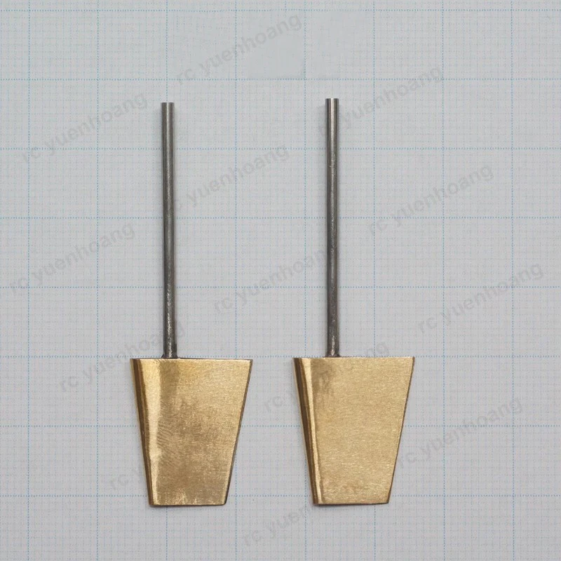 1Pair 1/200 Scale Model Modern Destroyers Copper Steering Rudder Dia 2mm Height 37/42mm Stainless Steel Rudder Rod for RC Boat