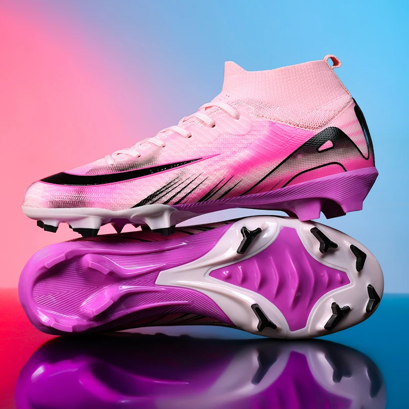 

Мужские спортивные футбольные бутсы IC для дома с плоской подошвой, высокие топы для взрослых, износостойкие тренировочные туфли, нескользящая обувь для подростков