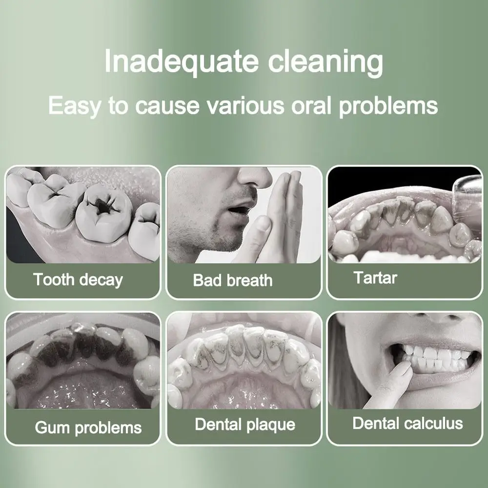 

Portable 5 Jet Tip Dental Water Flosser 200ml Gum Care Water Jet Floss USB Rechargeable 3 Modes Teeth Cleaner