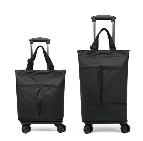 Mulheres Shopping bag com rodas Mulheres Travel Trolley Bagagem Bag Mulheres Carry on hand Bagagem Bag Bolsa de compras com carrinho