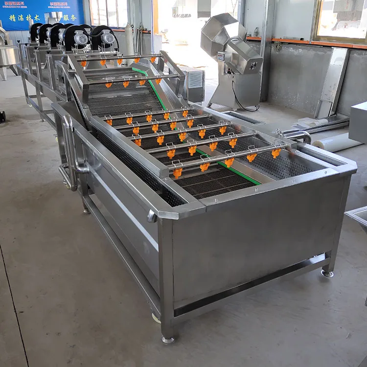 Commercial Conveyor Belt Bubble Pepper Lettuce Magic Green Onion Fruit And Vegetable Wash Machine Cleaner Device