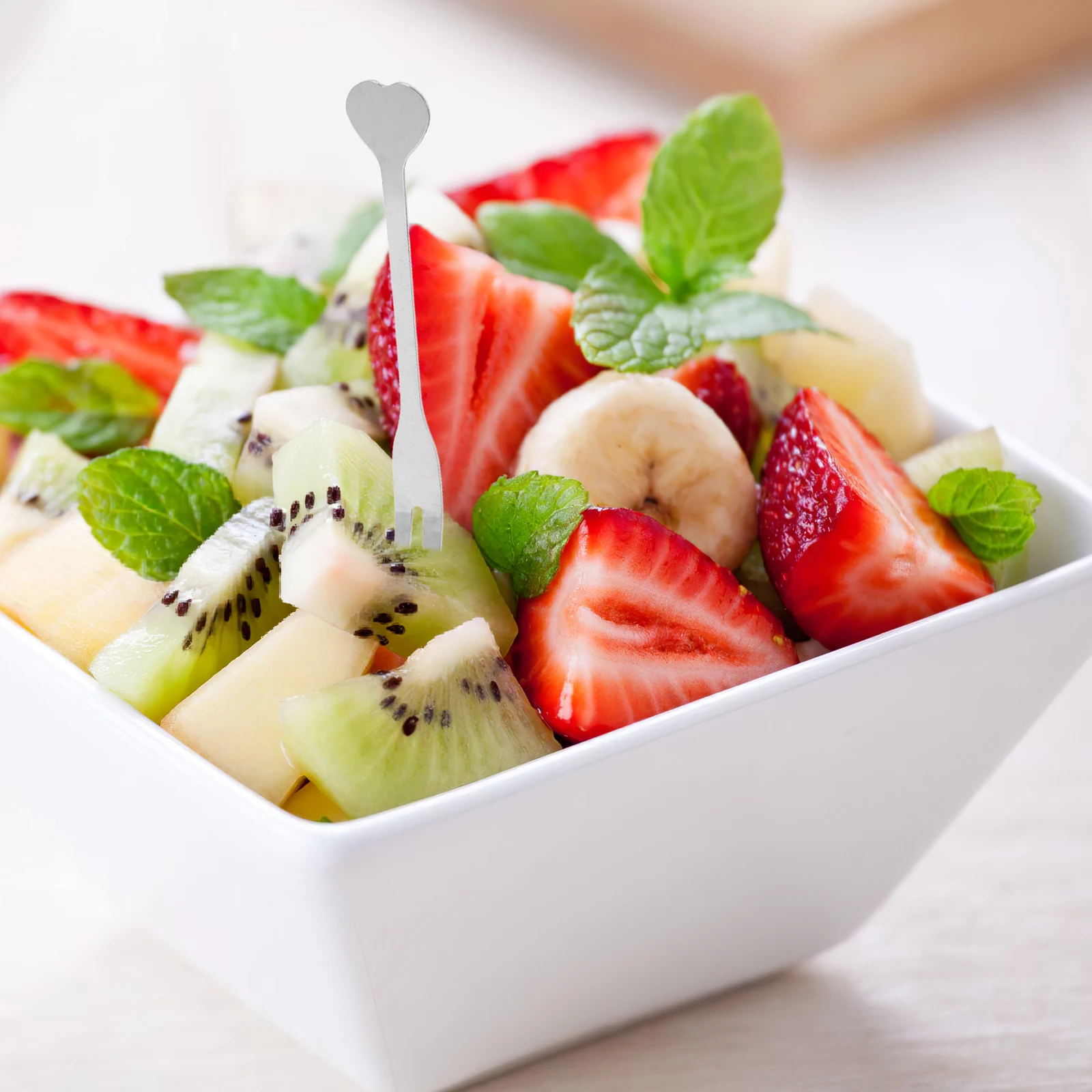 

10Pcs Stainless Steel Heart Fruit Forks Reusable Picks for Party Wedding Dessert Tableware Elegant Appetizer Snack Cake Display