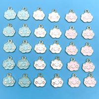 Mix 30pcs/Set Enamel Dripping Oil Smiling Face Cloud Shaped Charms Pendants for DIY Necklace Bracelet Earrings Jewelry Making