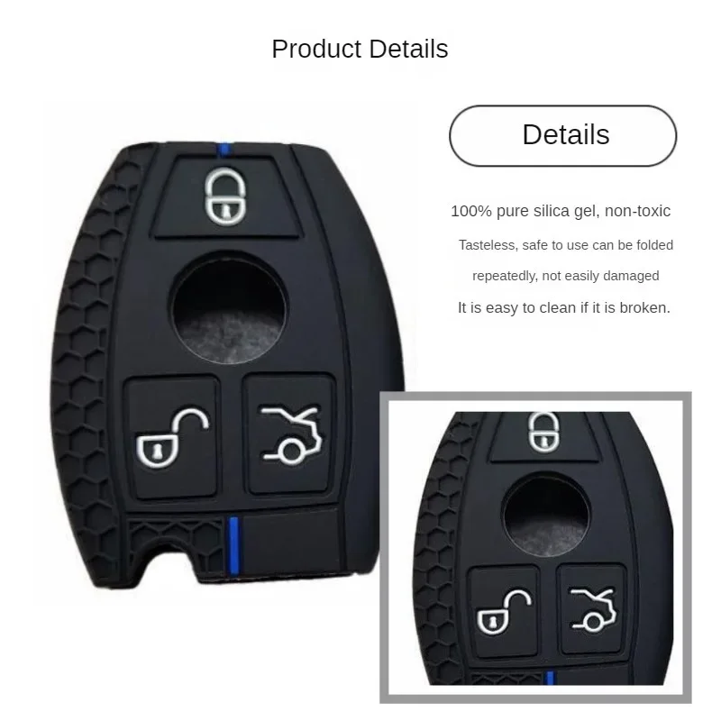 Silicone Car Samrt Key Fob Case Cover For Mercedes Benz A B C E S G Class W204 W205 W212 W213 W176 W177 GLC CLA AMG Accessories