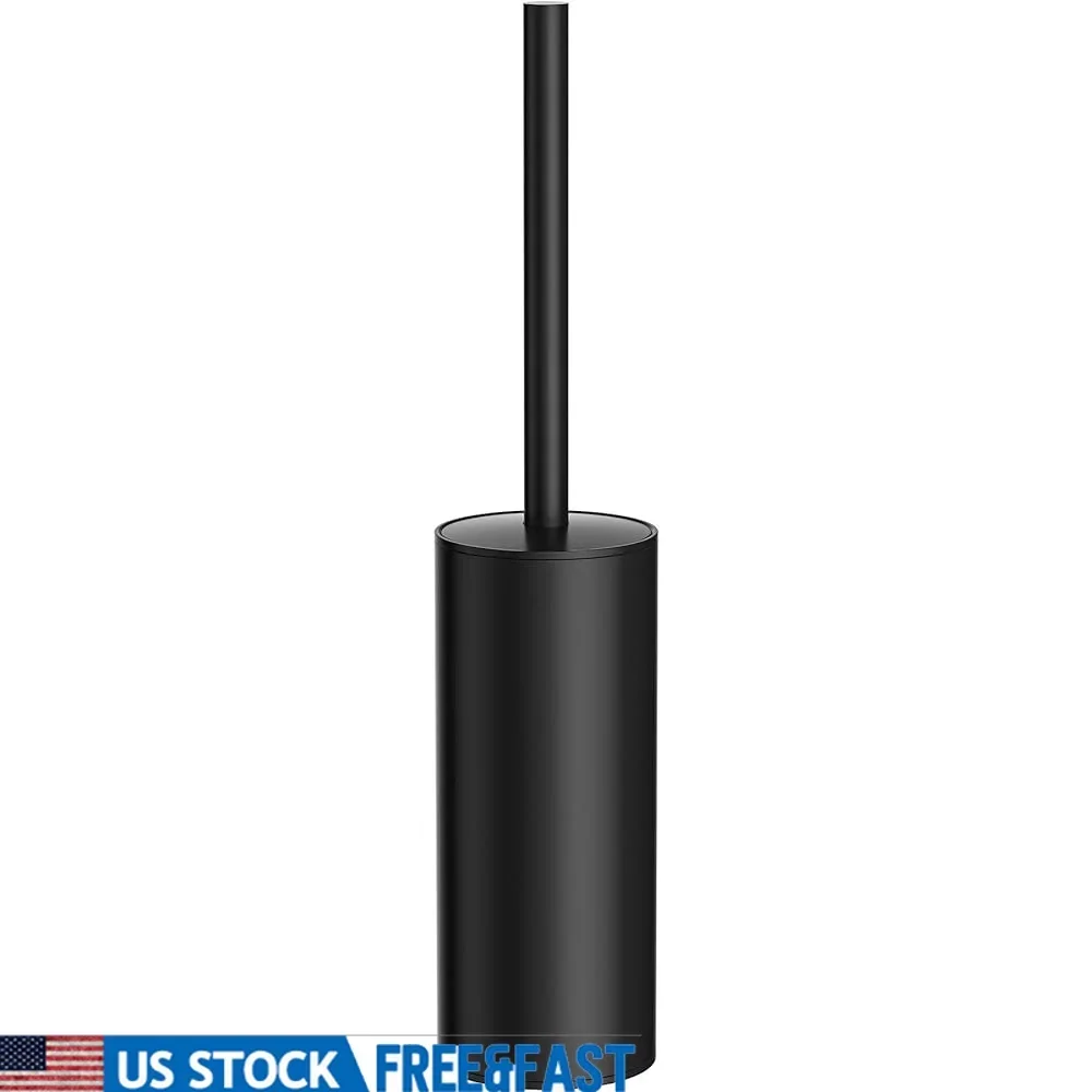 

Набор держателей для туалетной щетки, сверхмощный инструмент для чистки ванной комнаты из нержавеющей стали, 2 насадки для щетки, длинная ручка, брызгозащищенный дизайн