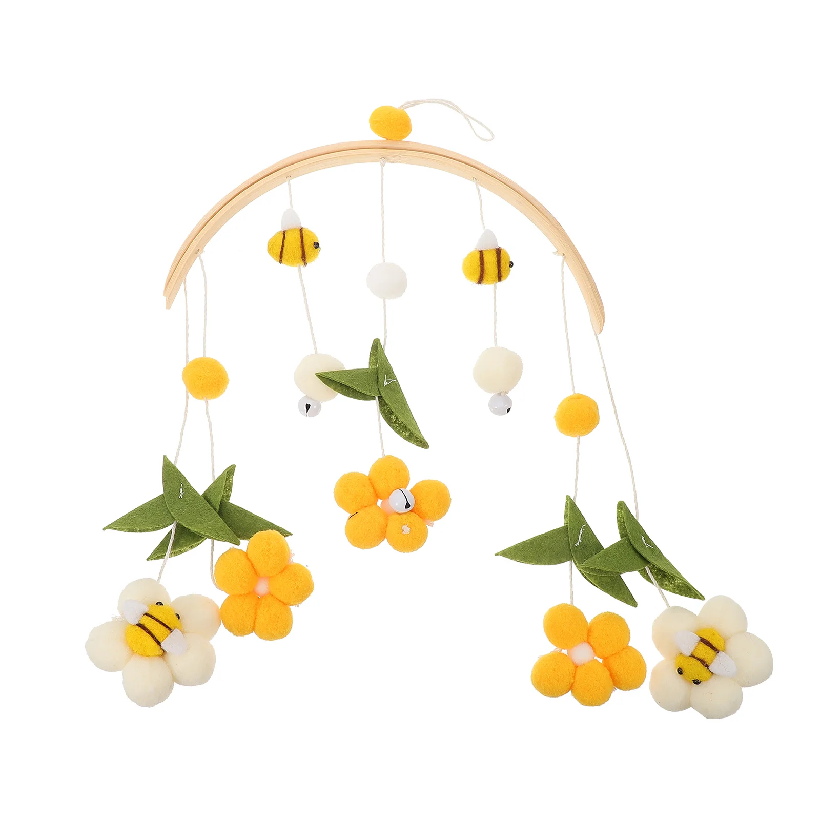 

Ornaments for Kids Bee Flower Bed Bell Crib Mobile Bedroom Bedside Baby Wind Chime Bells Child
