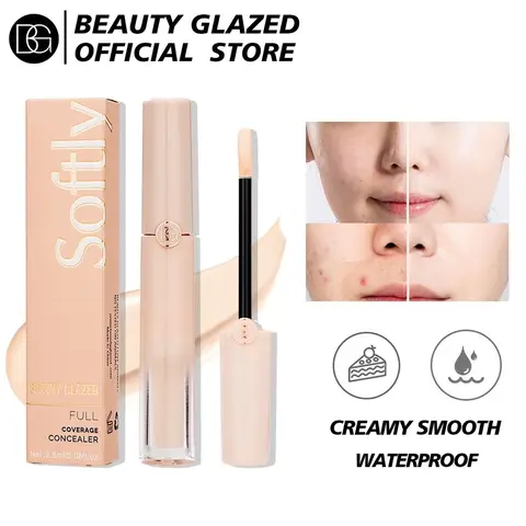 5 Colors Flawless Concealer, Oil Control Pore Invisible Liquid Foundation, Used to Conceal Blemishes, Lightweight Basic Cream