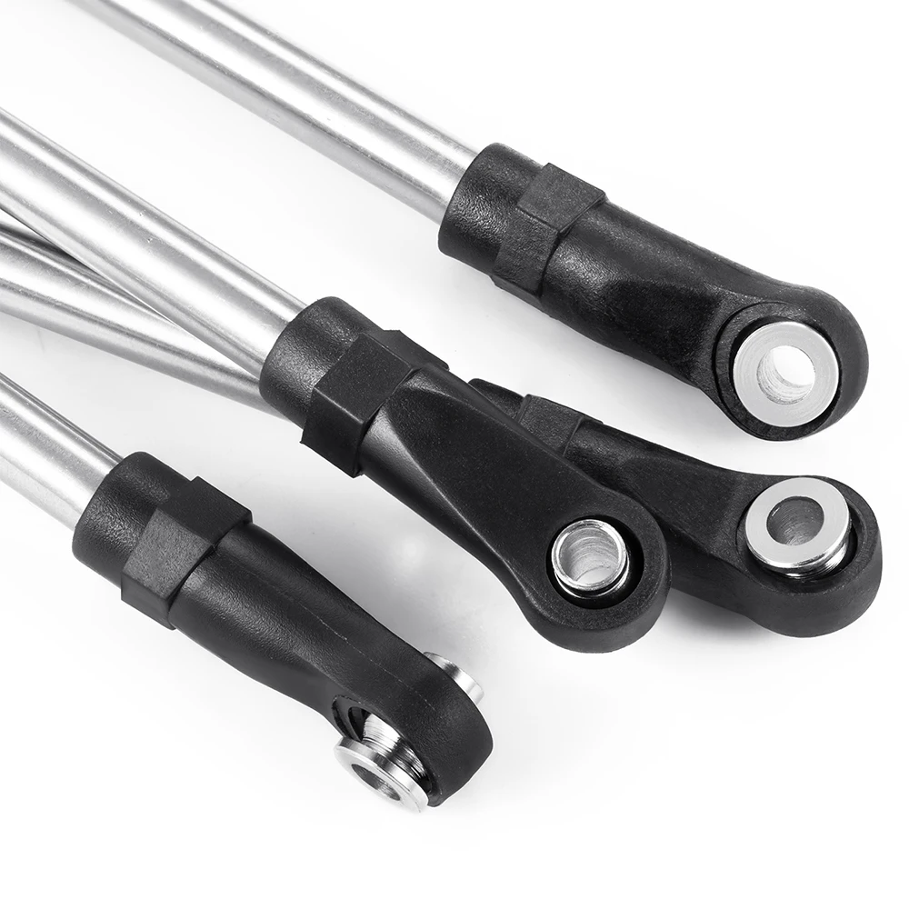 YEAHRUN 1Set Stainless Steel Linkage Steering Link Rod Set for Axial SCX10 II AXI90075 UMG10 1/10 RC Crawler Car Upgrade Parts