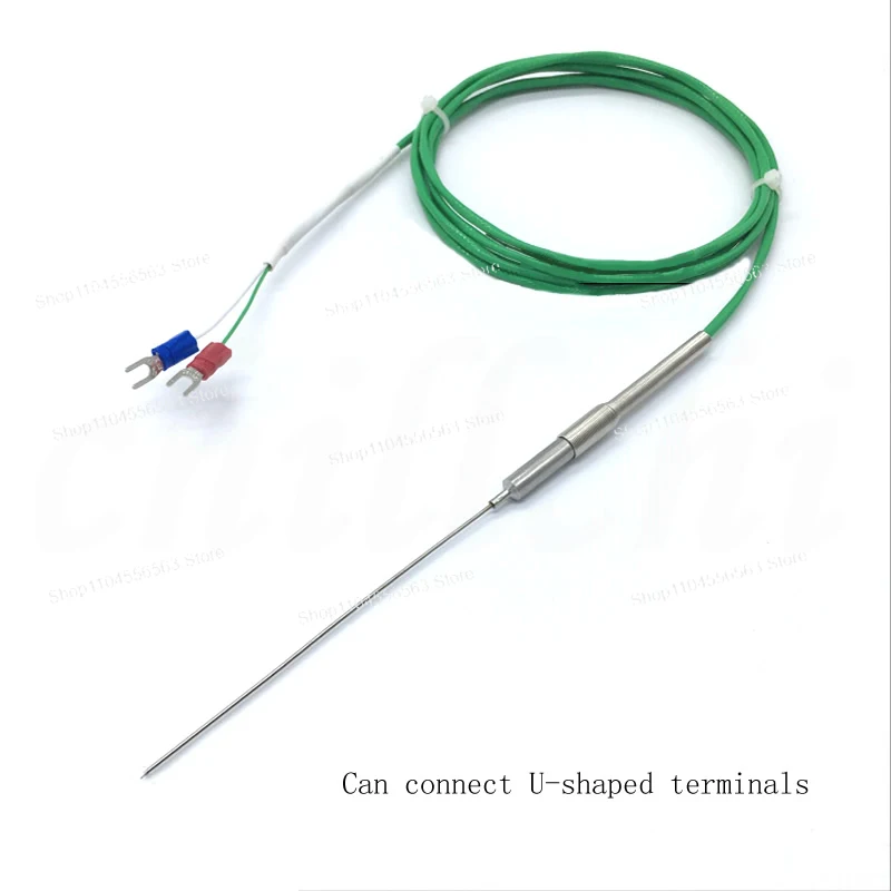K Type Armored Thermocouple 0.5mm Probe 3mm Diameter 1000°C High Temperature for Furnace Kiln Temp Sensor