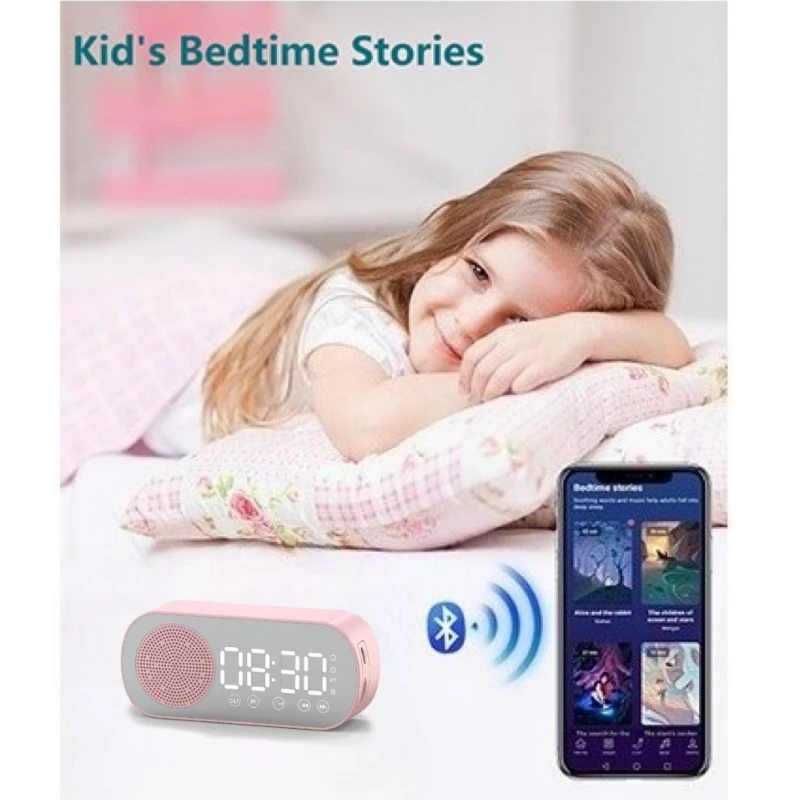 Wireless Bluetooth Speaker Alarm Clock High Volume Dormitory Desktop Multifunctional Smart Gift Clock Alarm Clock Smart Speaker