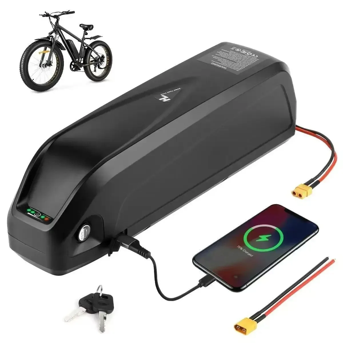 

New 48V Hailong Lithium Battery Modified Large Capacity Two Wheel Bicycle Mountain Bike Detachable Power Battery battery pack