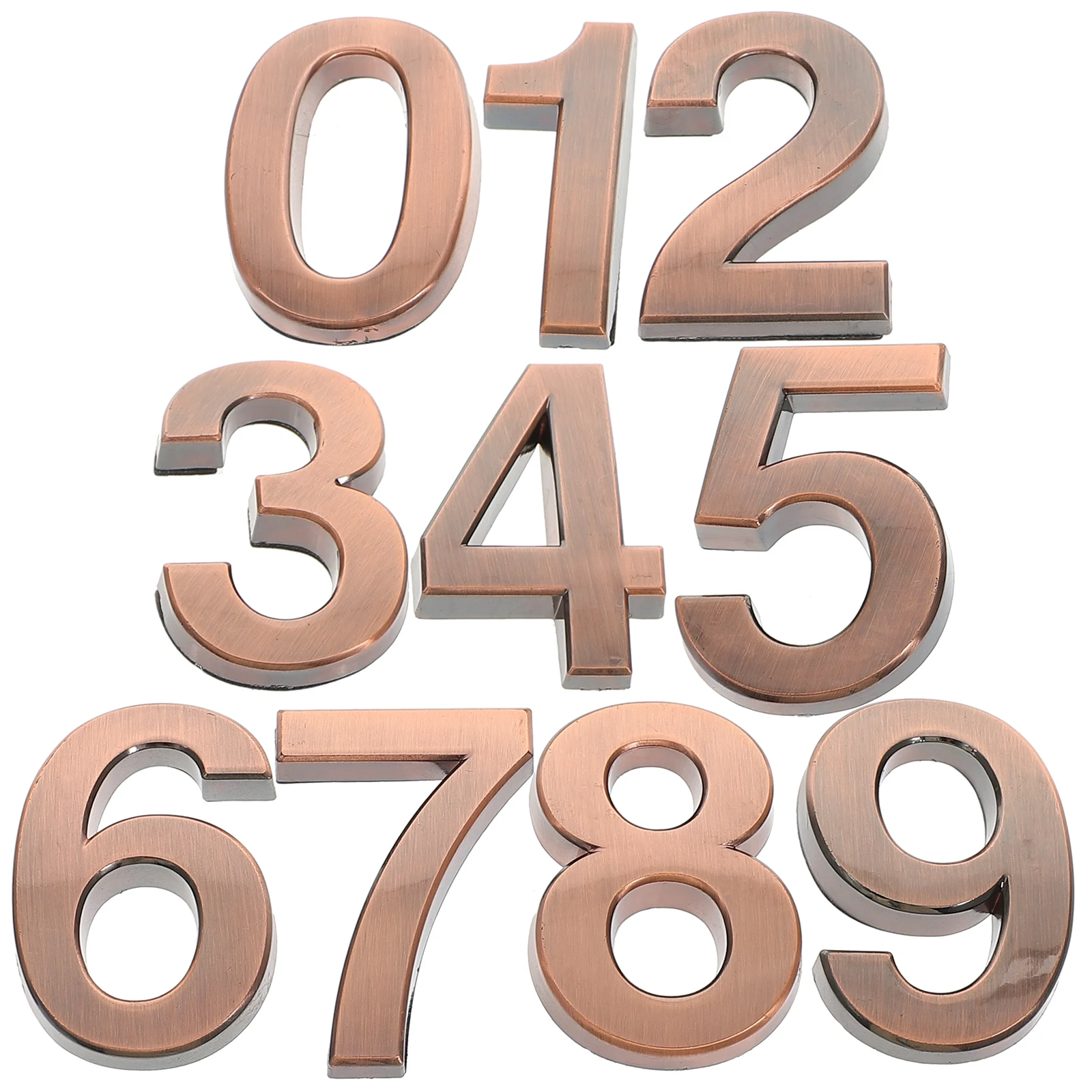 

10pcs Door Number Adhesive ABS Plastic House Sign Garage Address Numbers Self Installation Easy Recognition Durable Commercial