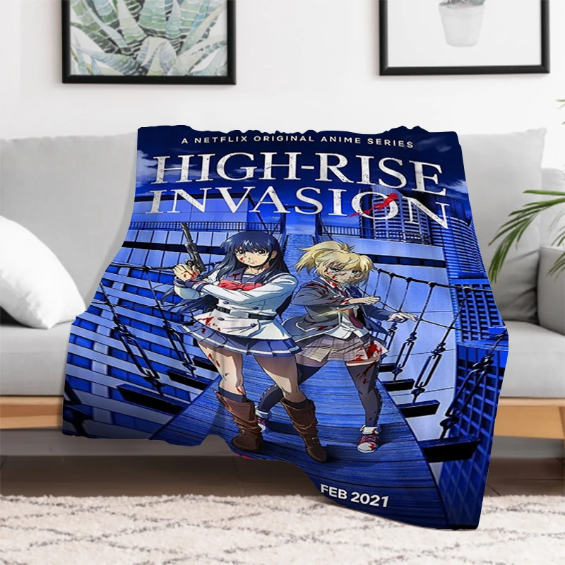 

High-Rise Invasion Sofa Blankets & Throws Cushion Blanket Microfiber Bedding Knee Winter Warm Fleece Fluffy Soft Nap Decorative