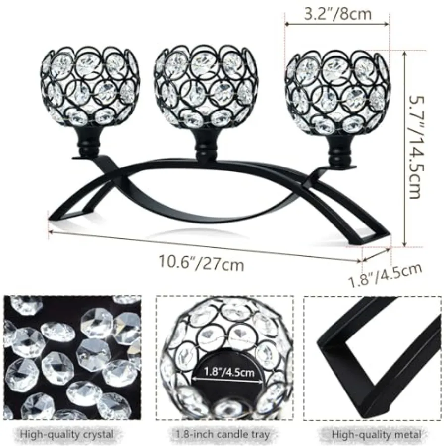 Crystal Tealight Candle Holder Centerpiece Home Decorative Candlestick Holder Elegant Table Centerpiece Home Decor Wedding Part